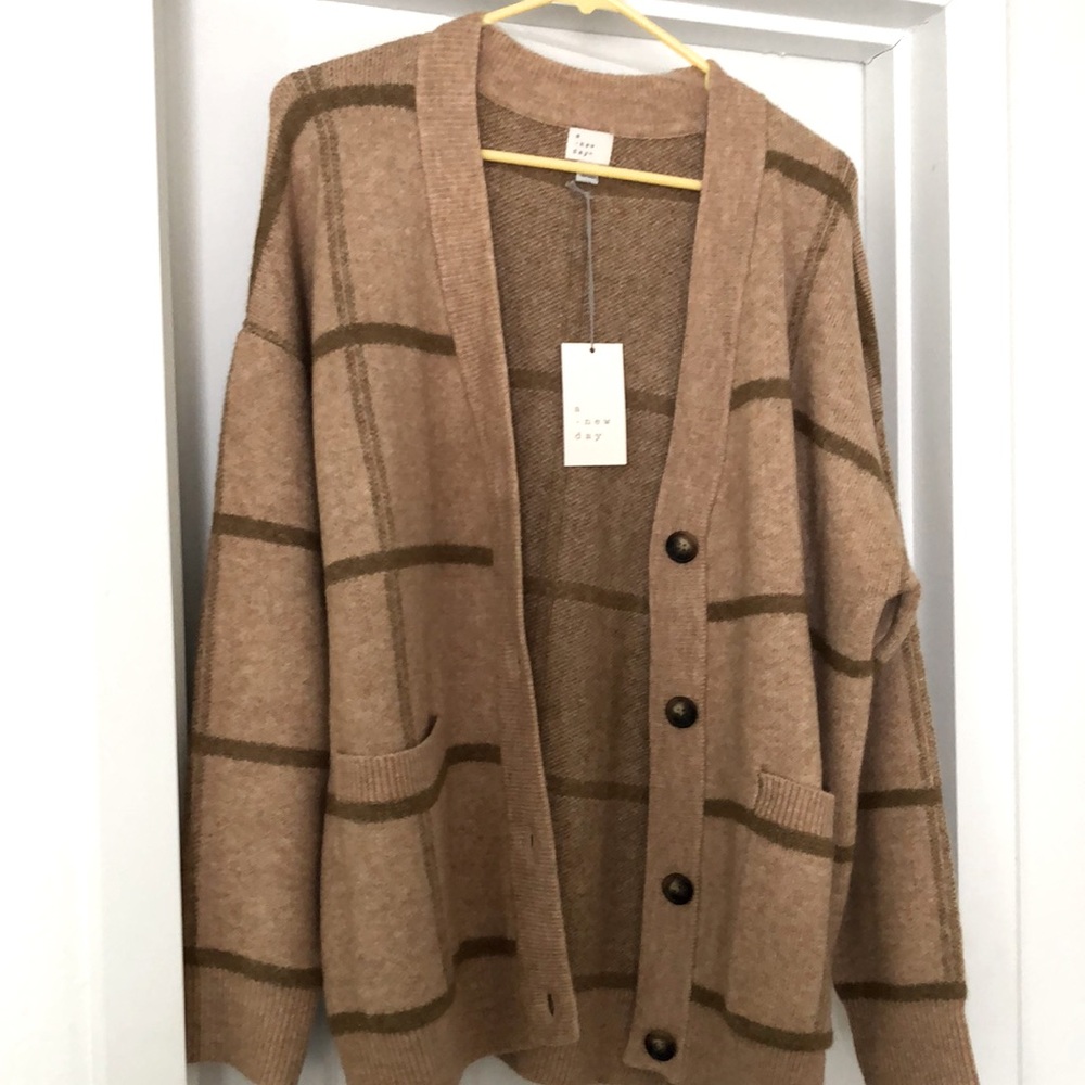 A New Day Tan Knit Sweater